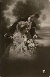 A Bride and Groom Postcard