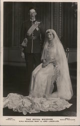 The Royal Wedding -- H.R.H. Princess Mary & Lord Lascelles Royalty Postcard Postcard Postcard