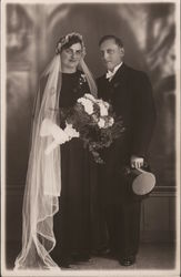 Couple on Their Wedding Day Postcard