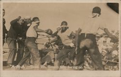 Navy Blindfolded Boxing Match "Battle Royale" Postcard