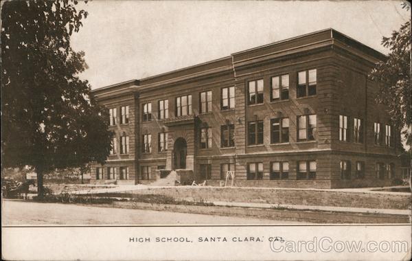High School Santa Clara CA Postcard