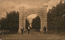 1867 Entrance to Veterans Home Yountville, CA Postcard Postcard Postcard