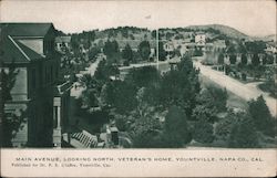 Main Avenue, looking North, Veteran's Home Postcard