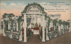 Thos. J. Lipton Tea, Coffee and Cocoa Planter Ceylon San Francisco Exposition 1915 Postcard