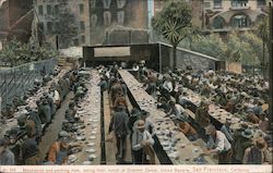 Mechanics and Working Men, Eating Their Lunch at Crocker Camp, Union Square Postcard