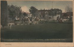 Fountain and Band Stand Plaza Watsonville, CA Postcard Postcard Postcard