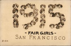 1915 Fair Girls Postcard