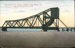 Salt Lake R.R. Bascule Bridge Postcard