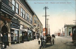 Mission and Sixteenth Streets San Francisco, CA Postcard Postcard Postcard