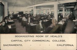 Bookkeeping Room of Heald's, Capital City Commercial College Sacramento, CA Postcard Postcard Postcard