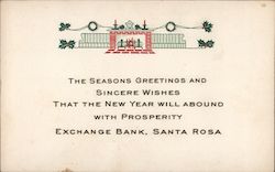 The Seasons Greetings and Sincere Wishes that the New Year will abound with prosperity Postcard