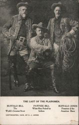 The Last of the Plainsmen Buffalo Bill, Pawnee Bill, Buffalo Jones Cowboy Western Postcard Postcard Postcard