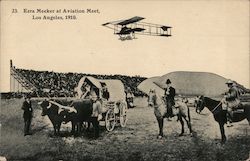 Ezra Meeker at Aviation Meet, 1910 Postcard