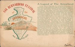 San Bernardino Festival of the Arrowhead California Postcard Postcard Postcard