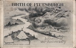 Birth of Pittsburgh Pennsylvania Postcard Postcard Postcard