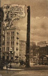 Totem Pole, Pioneer Square Seattle, WA Postcard Postcard Postcard