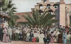 Visitor's of the Orange Grove Postcard