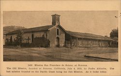 Mission San Francisco de Solano, at Sonoma Postcard