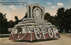 Tournament of Roses, New Years Day, B.P.O.E. Float Pasadena, CA Postcard Postcard Postcard