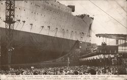 Launch of Cunard White Star Liner "Queen Mary" Clydebank, Scotland Postcard Postcard Postcard