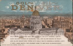 Gol-Den Sil-ver Denver Colorado Postcard Postcard Postcard