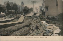 Effect of the Earthquake, April 18, 1906 Postcard