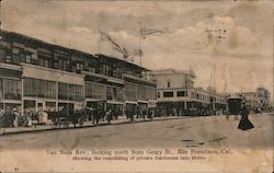 Van Ness Ave., Looking North From Geary St. San Francisco, CA Postcard Postcard Postcard