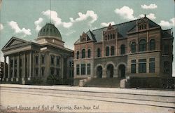 Court House and Hall of Records San Jose, CA Postcard Postcard Postcard