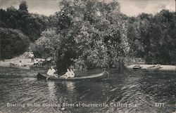 Boating on the Russian River Postcard