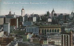 Skyline of San Francisco Business District Postcard