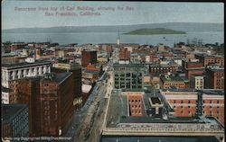 Panorama From Top of Call Building, Showing the Bay San Francisco, CA Postcard Postcard Postcard