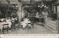 Gent's Grill of The Old Louvre Cafe, N.E. Corner Powell and Ellis St. San Francisco, CA Postcard Postcard Postcard