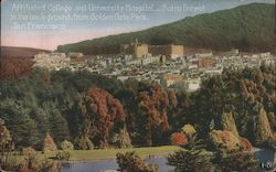 Affiliate College and University Hospital - Sutro Forest in the Background, from Golden Gate Park San Francisco, CA Postcard Pos Postcard