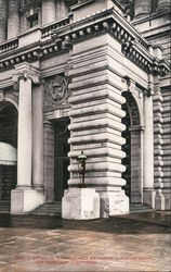 Detail of Mason Street entrance, Fairmont Hotel San Francisco, CA Postcard Postcard Postcard