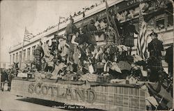 Scotland float in Portola Festival Parade Postcard