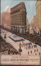 Portola Festival Parade - Flag Passing the Crocker Building San Francisco, CA Postcard Postcard Postcard