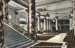 The Stairway and Foyer, Hotel Fairmont Postcard