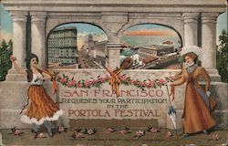 San Francisco requests your participation in the Portola Festival Postcard