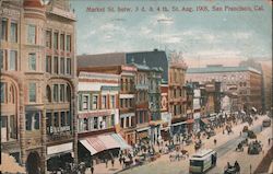 Market St. Betw. 3 D & 4th St., Aug. 1905 San Francisco, CA Postcard Postcard Postcard