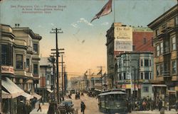 Fillmore Street, A Busy Thoroughfare During Reconstruction Days Postcard