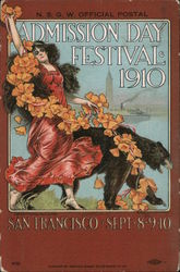 Admission Day Festival 1910 - September 8-9-10 San Francisco, CA Postcard Postcard Postcard