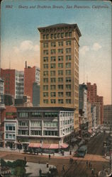 Geary and Stockton Streets Postcard