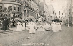 Portola Festival Native Daughters in the Parade Oct. 21 1909 San Francisco, CA Postcard Postcard Postcard