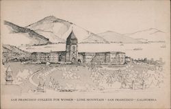 College for Women, Lone Mountain Postcard