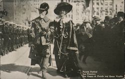 Don Gaspar de Portola and Queen Virgilia - Portola Festival Postcard