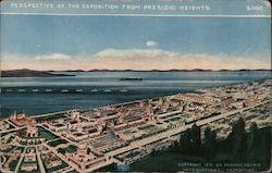 Perspective of the Exposition from Presidio Heights San Francisco, CA Postcard Postcard Postcard