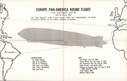 Europe Pan-America Round Flight Postcard