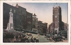 Old Saint Mary's Square in Chinatown Postcard