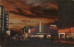 Busy Corner of 10th and K Streets, Downtown Sacramento, CA Postcard Postcard Postcard