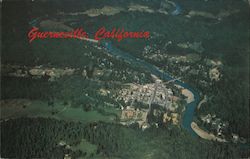 Aerial View of Guerneville, California Postcard Postcard Postcard